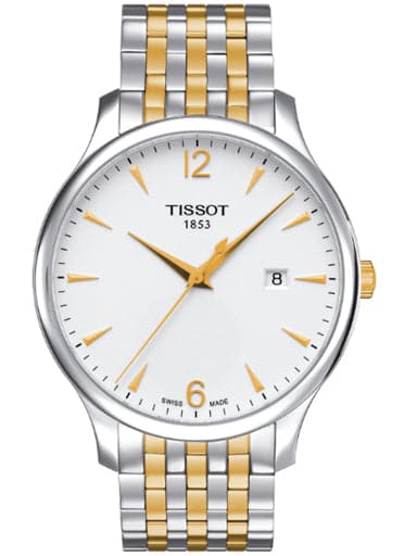 Tissot T-Classic Tradition White Dial Two Tone Men's Watch - Kamal Watch Company