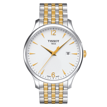 Tissot T-Classic Tradition White Dial Two Tone Men's Watch - Kamal Watch Company