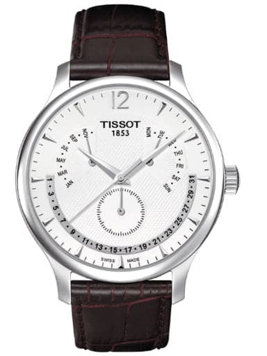 Tissot T Classic Tradition Perpetual Calendar Silver Dial Men's Watch - Kamal Watch Company