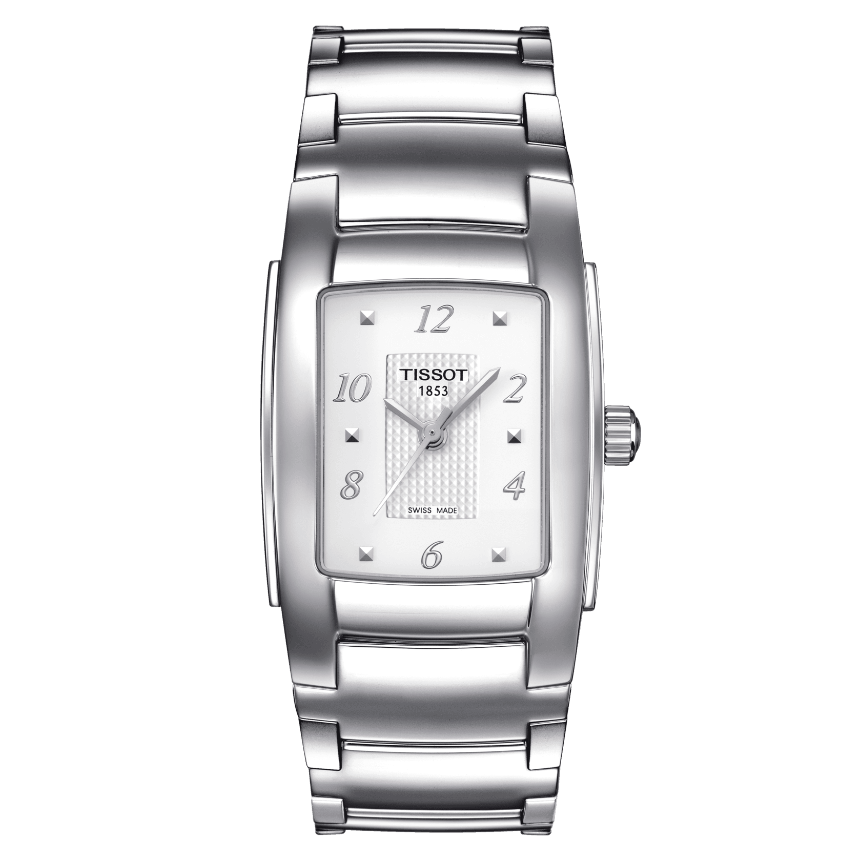 Tissot T-10 White Dial Polished Stainless Steel Women'S Watch