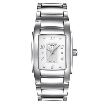 Tissot T-10 White Dial Polished Stainless Steel Women's Watch - Kamal Watch Company