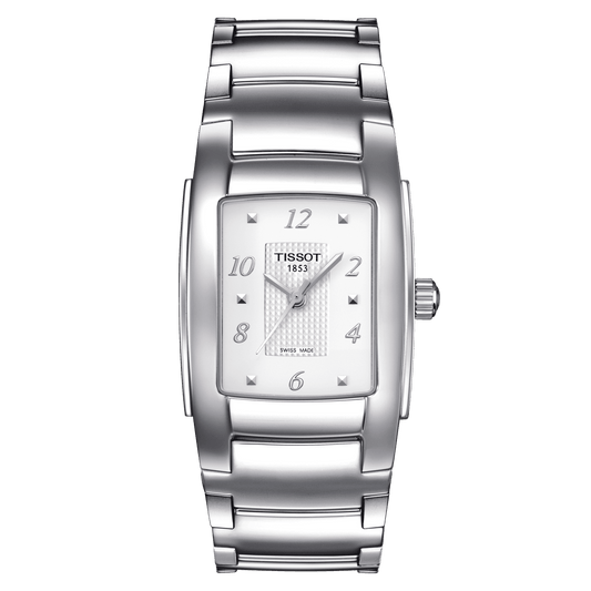 Tissot T-10 White Dial Polished Stainless Steel Women's Watch - Kamal Watch Company