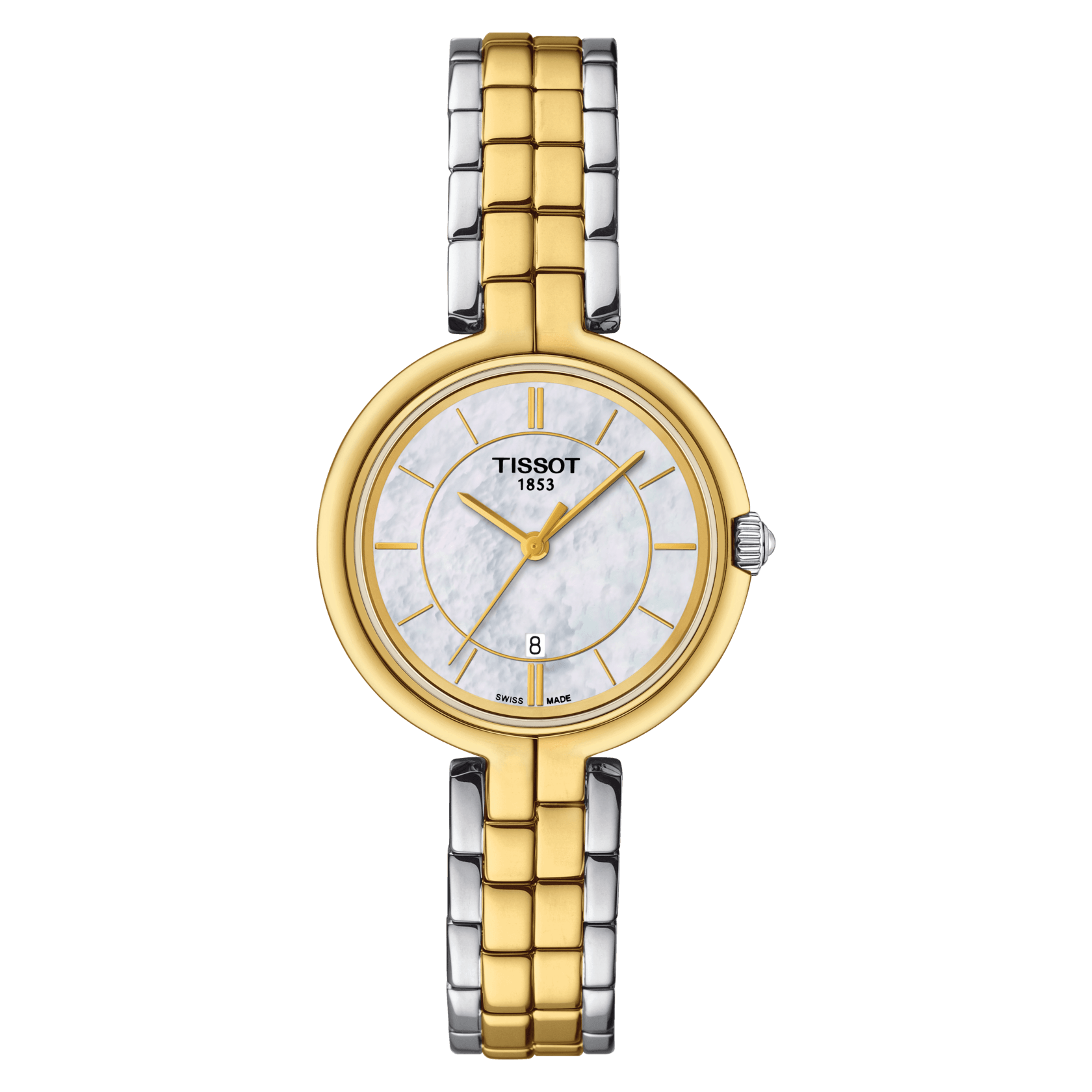 Tissot Flamingo Quartz White Mop Dial Women'S Watch