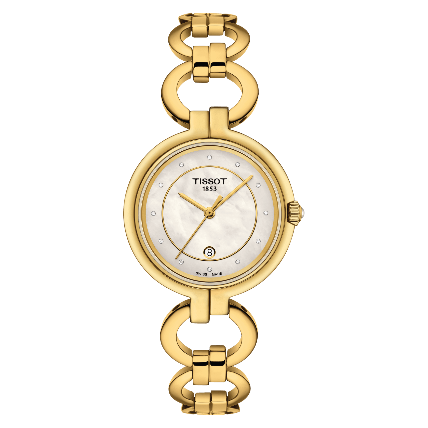 Tissot T-Lady Flamingo White Mop Dial Women'S Quartz Watch