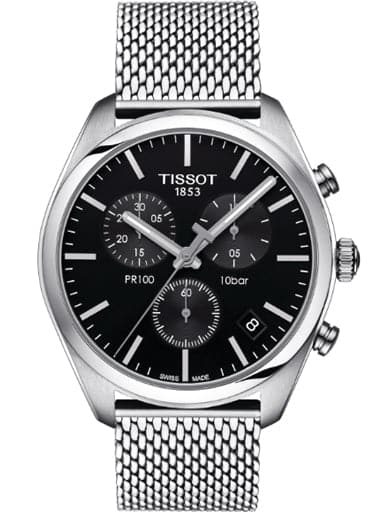 Tissot Chronograph PR 100 Black Dial Men's Watch - Kamal Watch Company