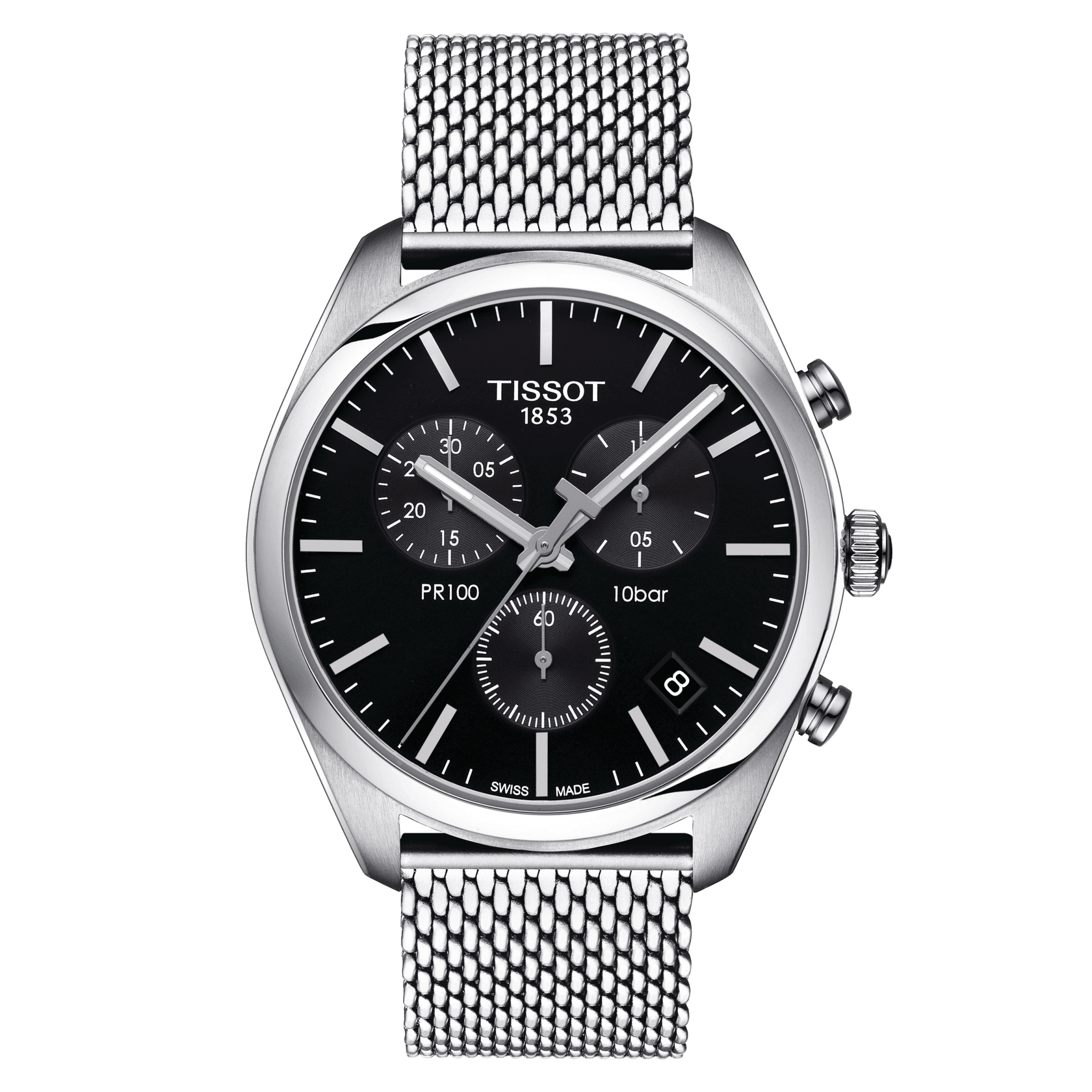 Tissot Chronograph Pr 100 Black Dial Men'S Watch