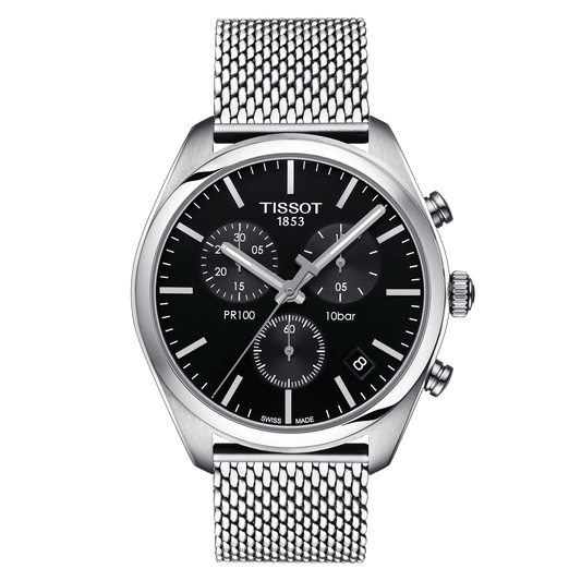 Tissot Chronograph PR 100 Black Dial Men's Watch - Kamal Watch Company