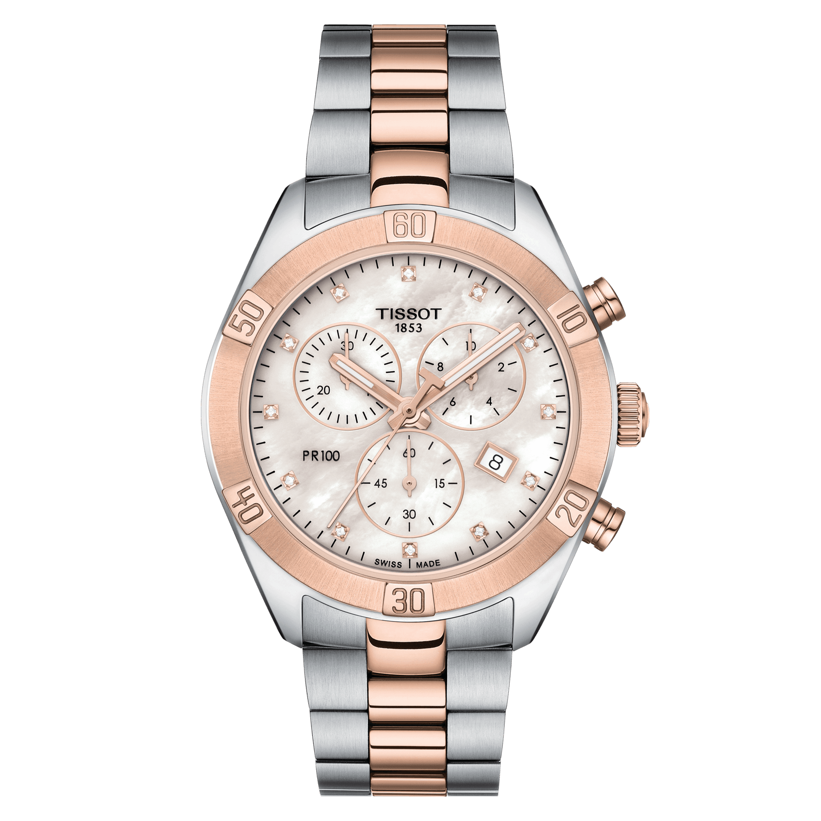 Tissot Pr 100 Sport Chic Chronograph Steel Quartz Women'S Watch