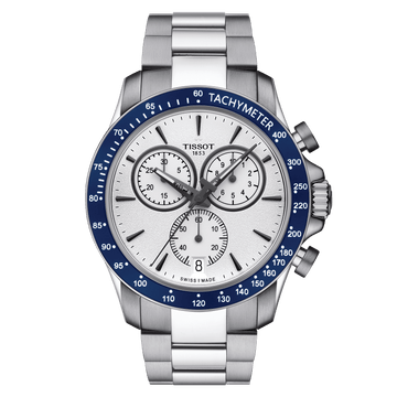 Tissot V8 Quartz Chronograph Silver Dial Men's Watch - Kamal Watch Company