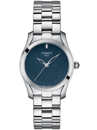 Tissot T-Wave Quartz Blue Dial Women's Watch - Kamal Watch Company