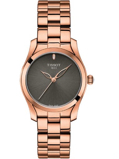 Tissot T Lady T Wave Stainless Steel Anthracite Dial Women's Watch - Kamal Watch Company