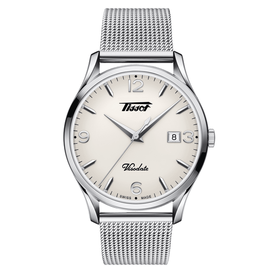 Tissot Heritage Visodate Quartz Silver Opalin Dial Men's Watch - Kamal Watch Company