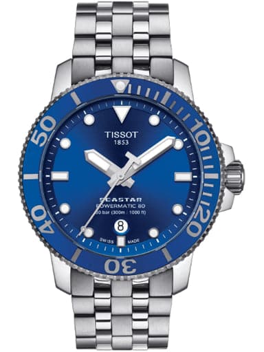 Tissot Seastar 1000 Powermatic 80 Blue Dial Men's Watch - Kamal Watch Company