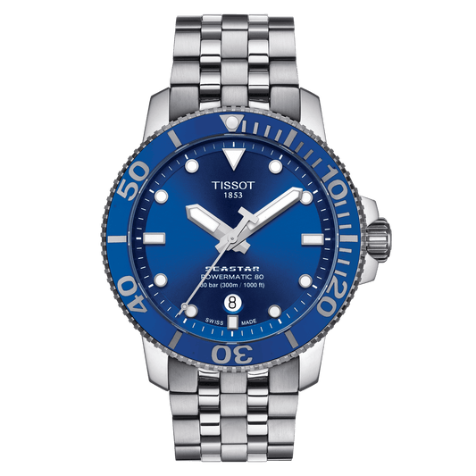 Tissot Seastar 1000 Powermatic 80 Blue Dial Men's Watch - Kamal Watch Company