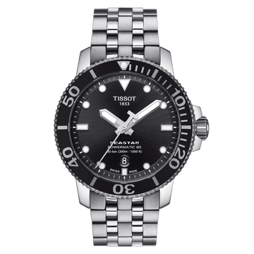 Tissot T-Sport Seastar 1000 Powermatic 80 Stainless Steel Automatic Men's Watch - Kamal Watch Company