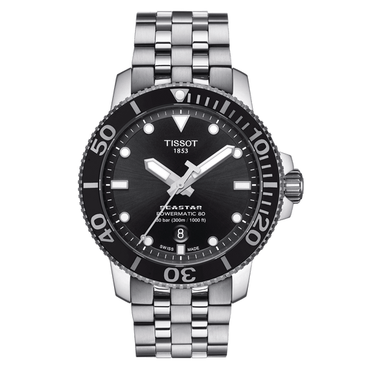 Tissot T-Sport Seastar 1000 Powermatic 80 Stainless Steel Automatic Men's Watch - Kamal Watch Company