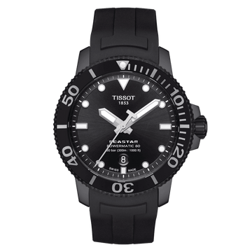 Tissot Seastar 1000 Powermatic 80 Black Dial Men's Watch - Kamal Watch Company