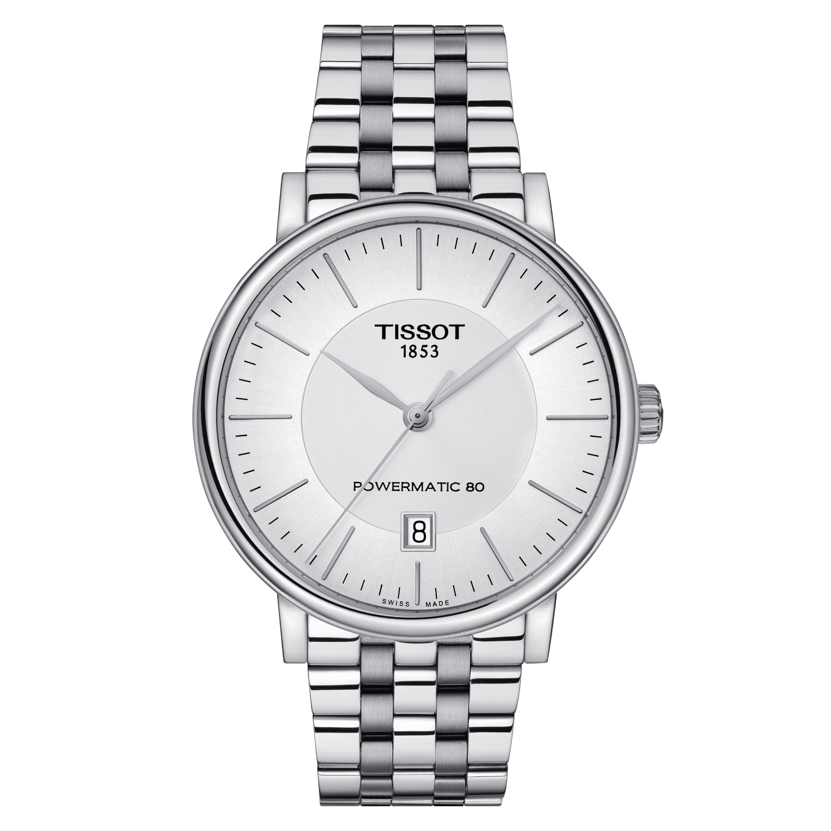 Tissot T-Classic Carson Powermatic 80 Silver Dial Men'S Watch