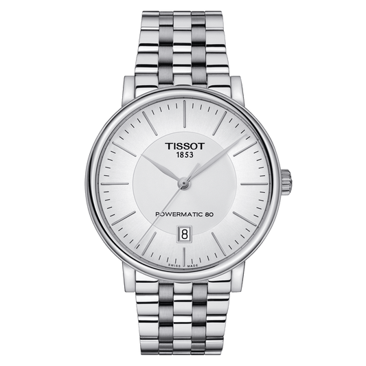 Tissot T-Classic Carson PowerMatic 80 Silver Dial Men's Watch - Kamal Watch Company