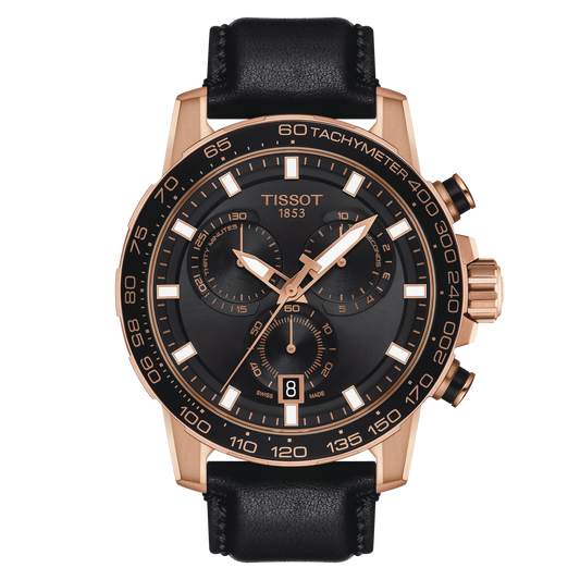 Tissot T-Sport Supersport Chrono Quartz Black Dial Watch For Men's - Kamal Watch Company