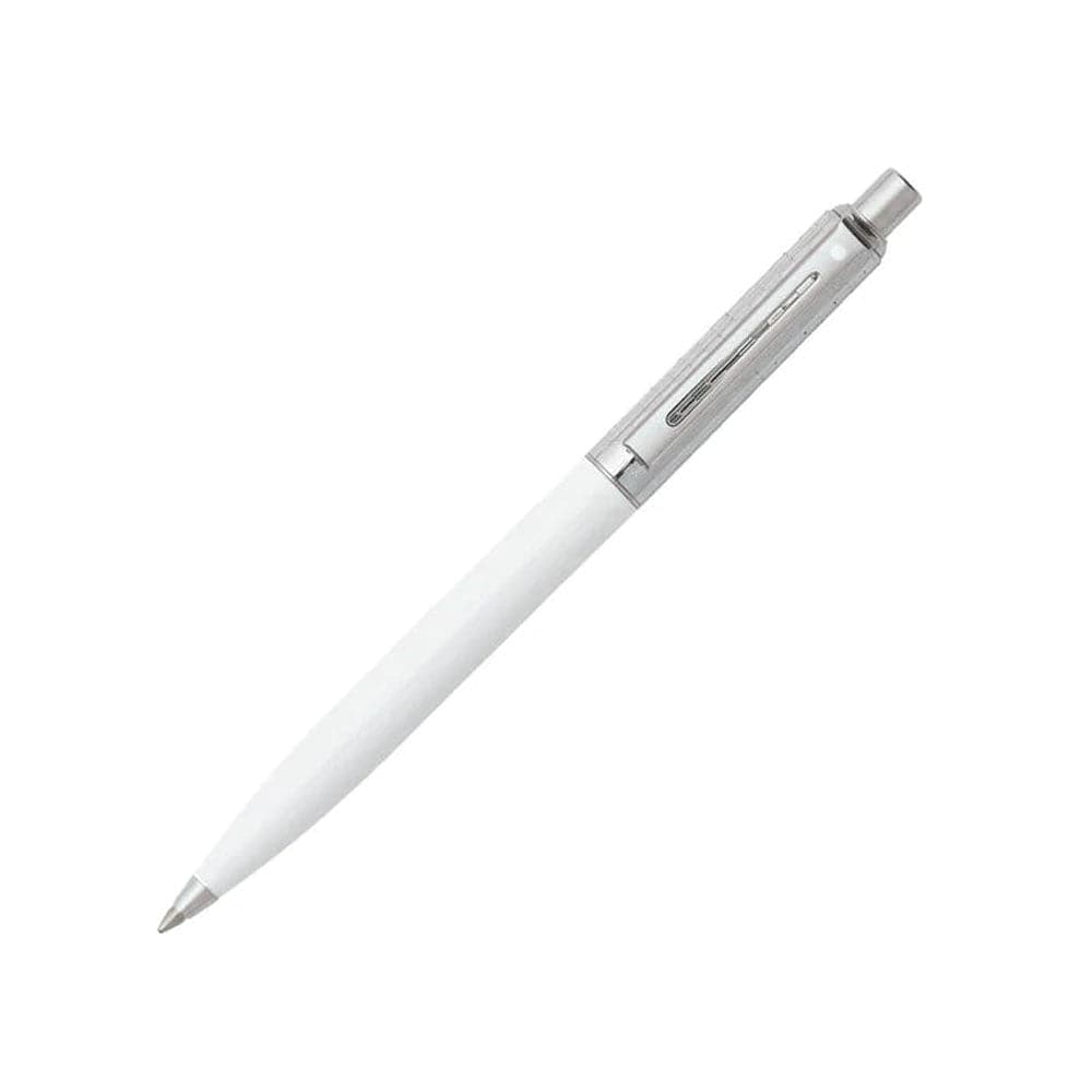 SHEAFFER SENTINEL SIGNATURE GLOSSY WHITE ETCHED CHROME CAP WITH CT BALL PEN 9073 BP