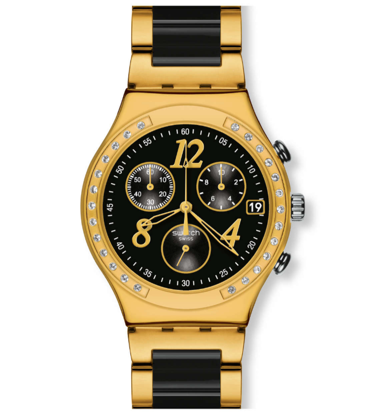 Swatch Dreamnight Yellow Chronograph Ladies Watch