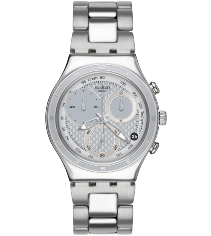 Swatch Chronograph Silver Dial Men's Watch - Kamal Watch Company