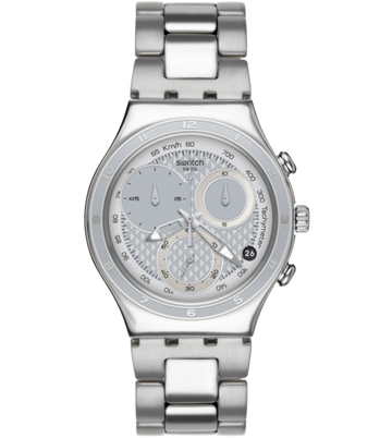 Swatch Chronograph Silver Dial Men's Watch - Kamal Watch Company