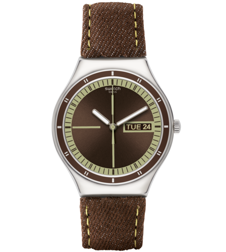 Swatch Analog Brown Dial Men'S Watch