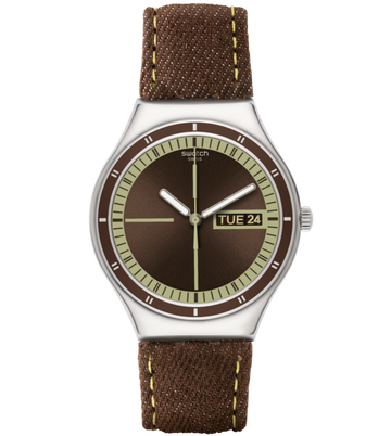 Swatch Analog Brown Dial Men's Watch - Kamal Watch Company