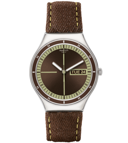 Swatch Analog Brown Dial Men's Watch - Kamal Watch Company