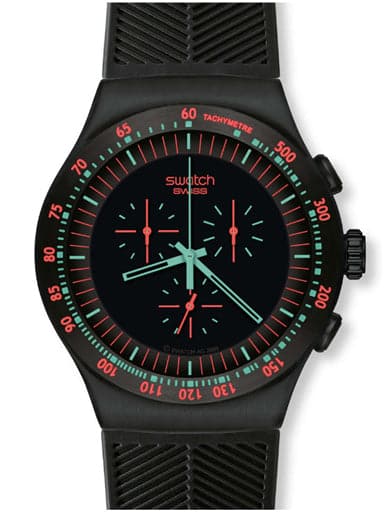 Swatch The Chrono Mint In Dark Yob105