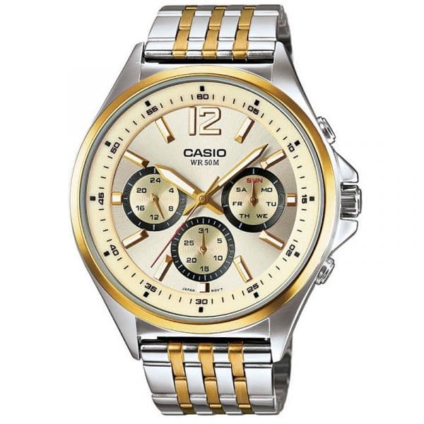 Casio Enticer Men Two-Tone Multi-Dial - Men'S Watch A960