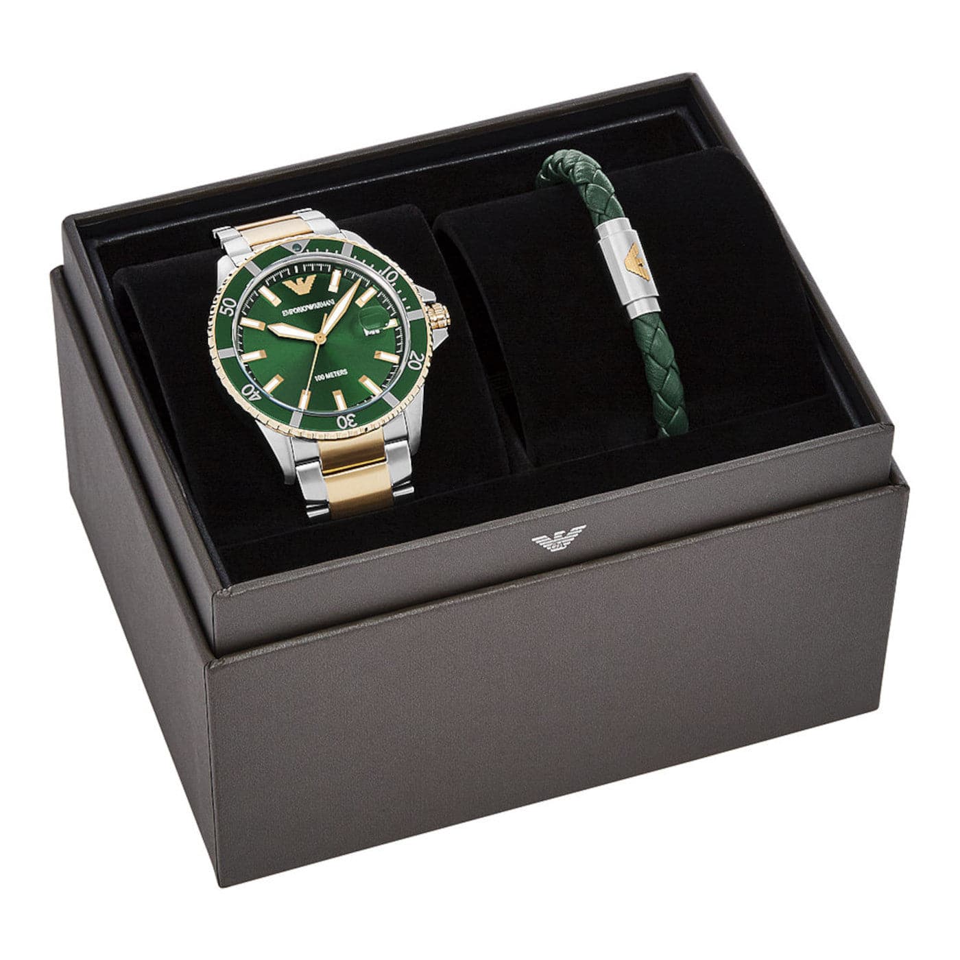 Emporio Armani Men s Dress Watch with Stainless Steel Silicone or Le