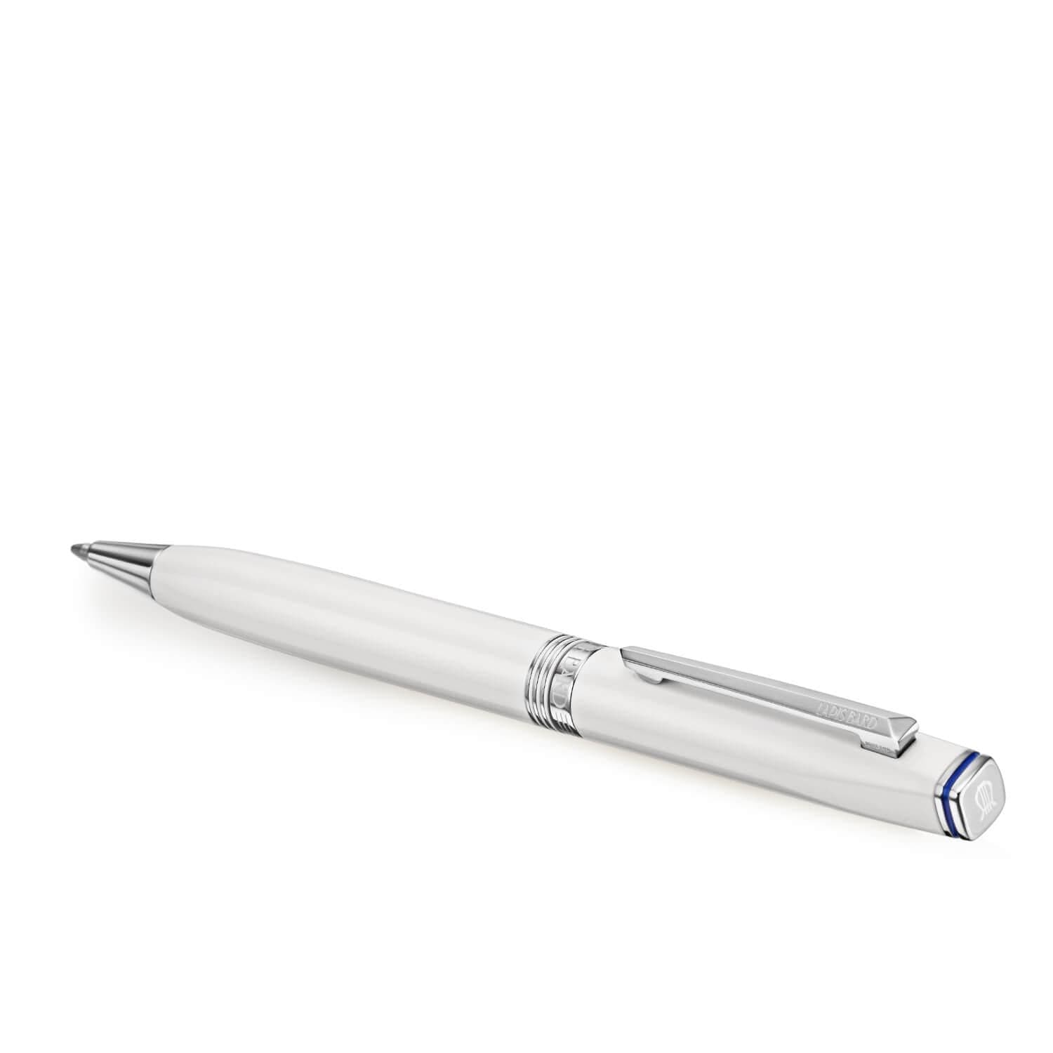 LAPIS BARD Contemporary Special Edition Ballpoint Pen - Pearl with Chrome Trim WP22908 - Kamal Watch Company