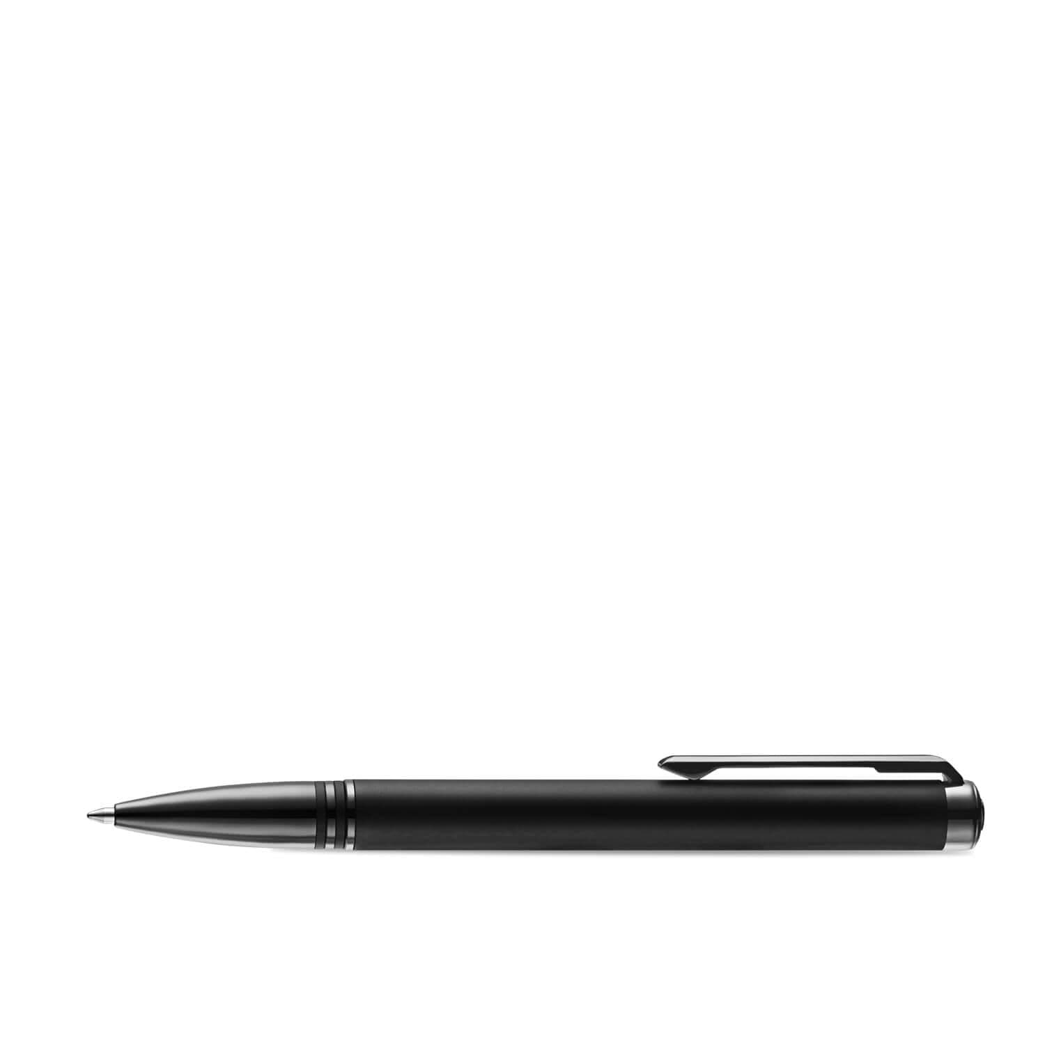 LAPIS BARD Contemporary Torque Ballpoint Pen - Matte Black with Shiny Black Trim WP31610 - Kamal Watch Company