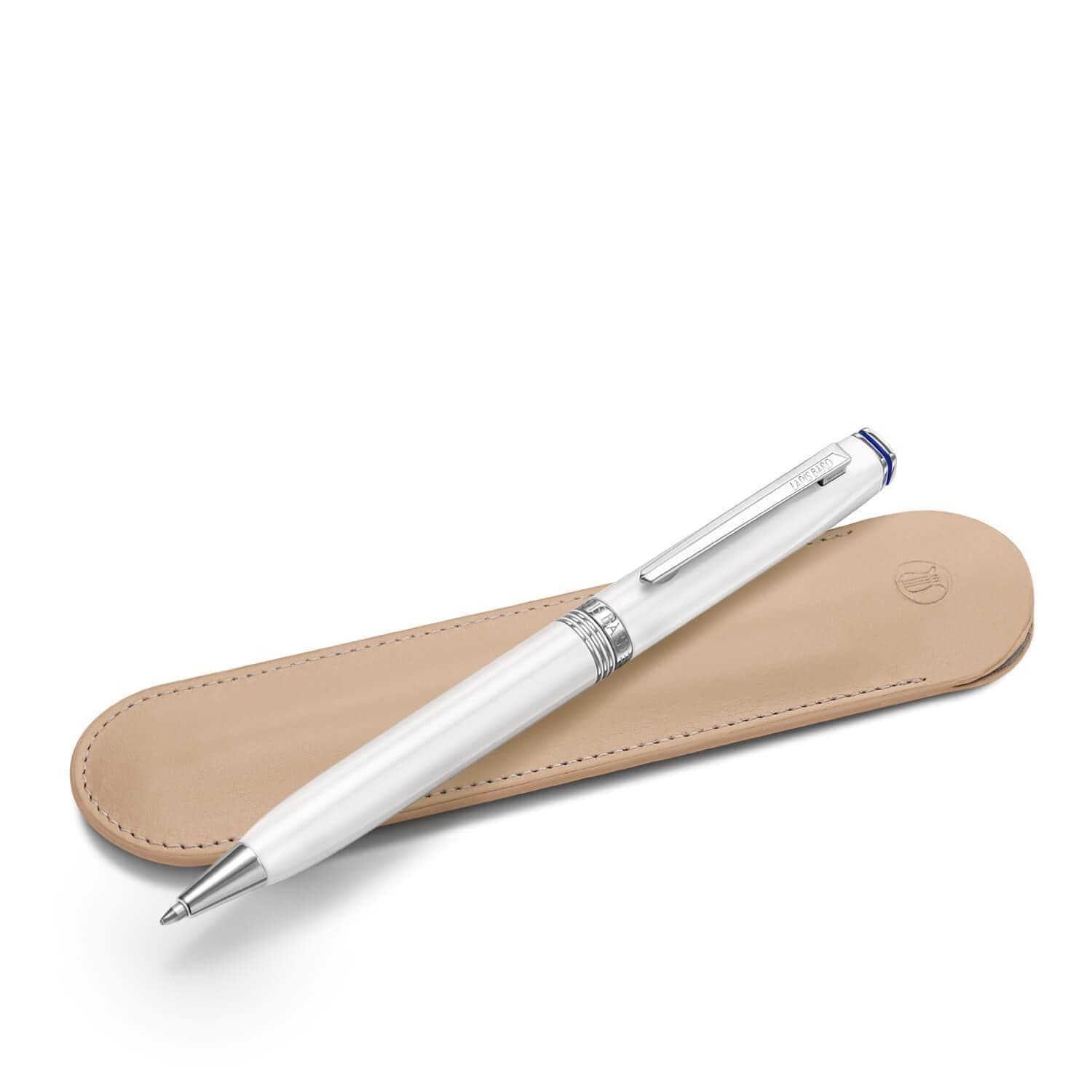 LAPIS BARD Contemporary Special Edition Ballpoint Pen - Pearl with Chrome Trim WP22908 - Kamal Watch Company