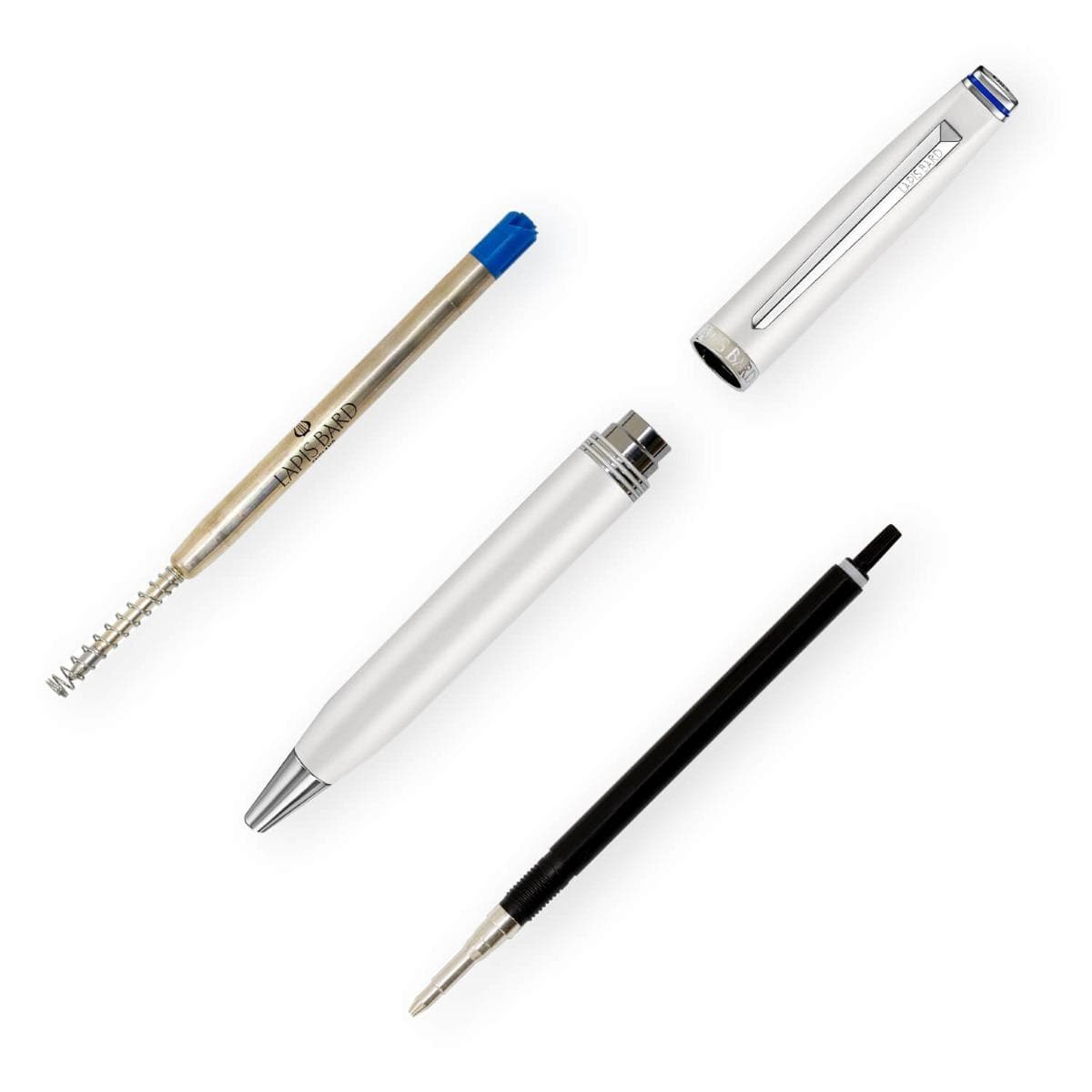 LAPIS BARD Contemporary Special Edition Ballpoint Pen - Pearl with Chrome Trim WP22908 - Kamal Watch Company