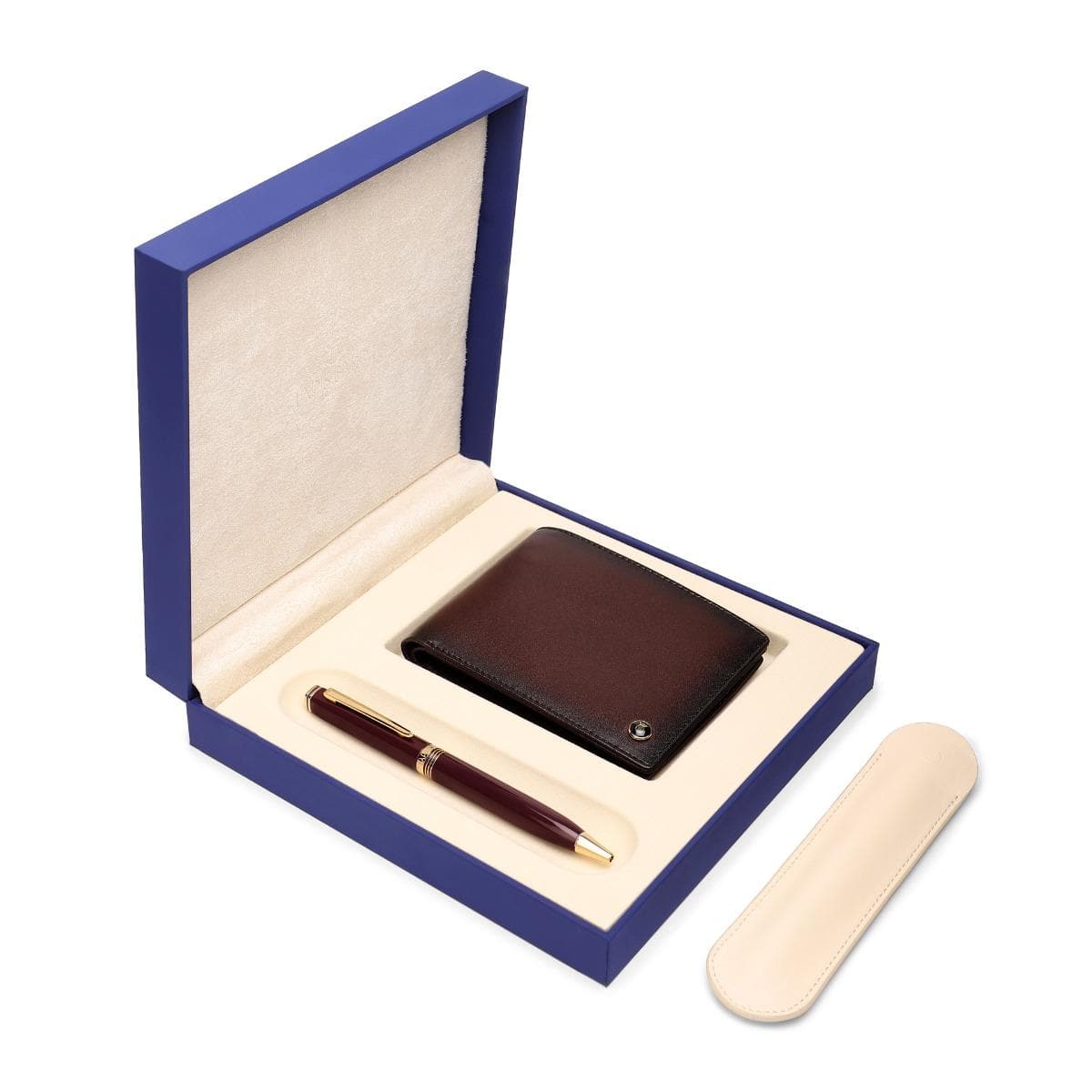 LAPIS BARD Gift Set Contemporary Ballpoint Pen – Bordeaux with Gold Trims WP32780 - Kamal Watch Company