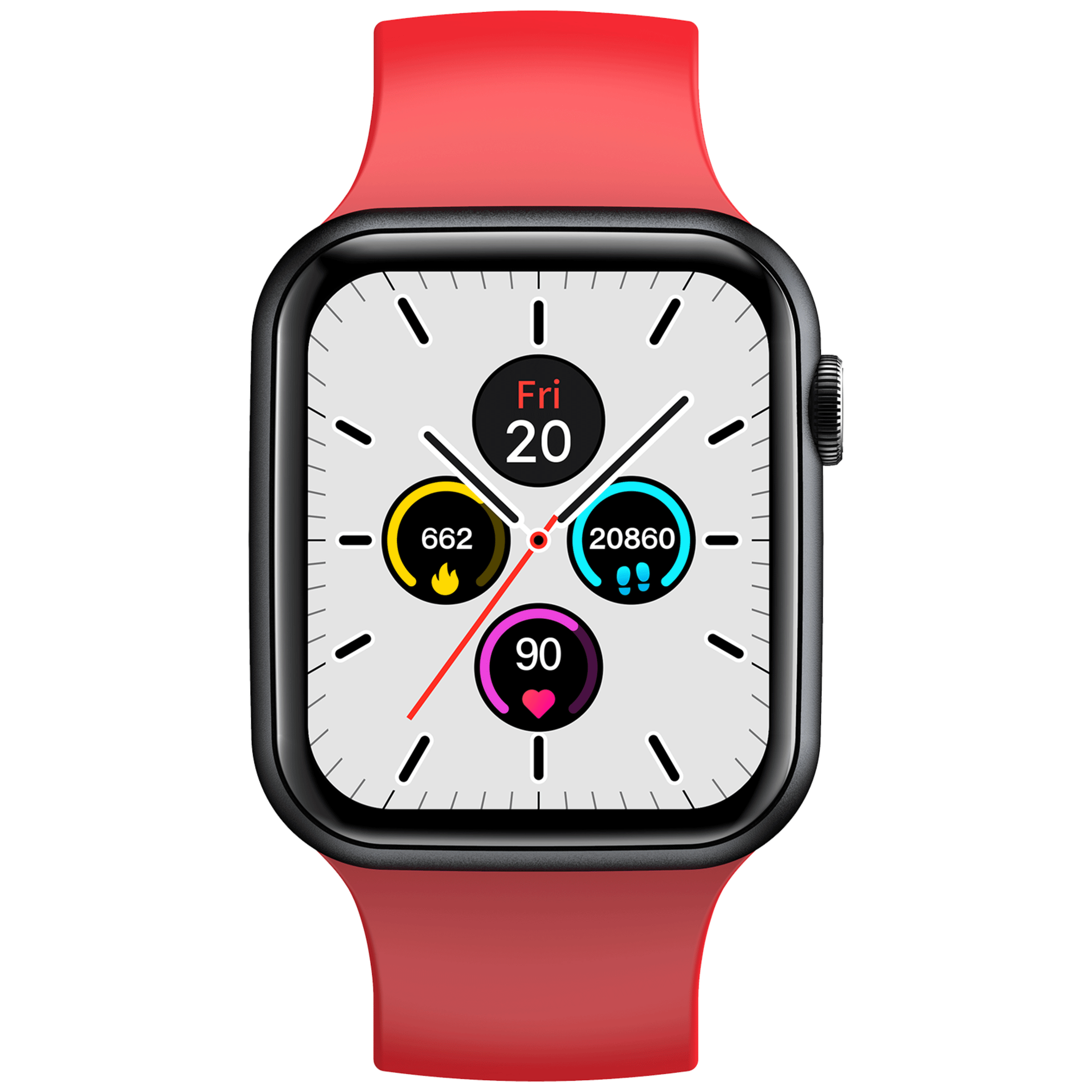 Fire-Boltt Ring Smartwatch with Bluetooth Calling BSW005 RED