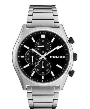 Police Black Dial Metallic Strap Chronograph Men's Watch PL15510JS02M - Kamal Watch Company