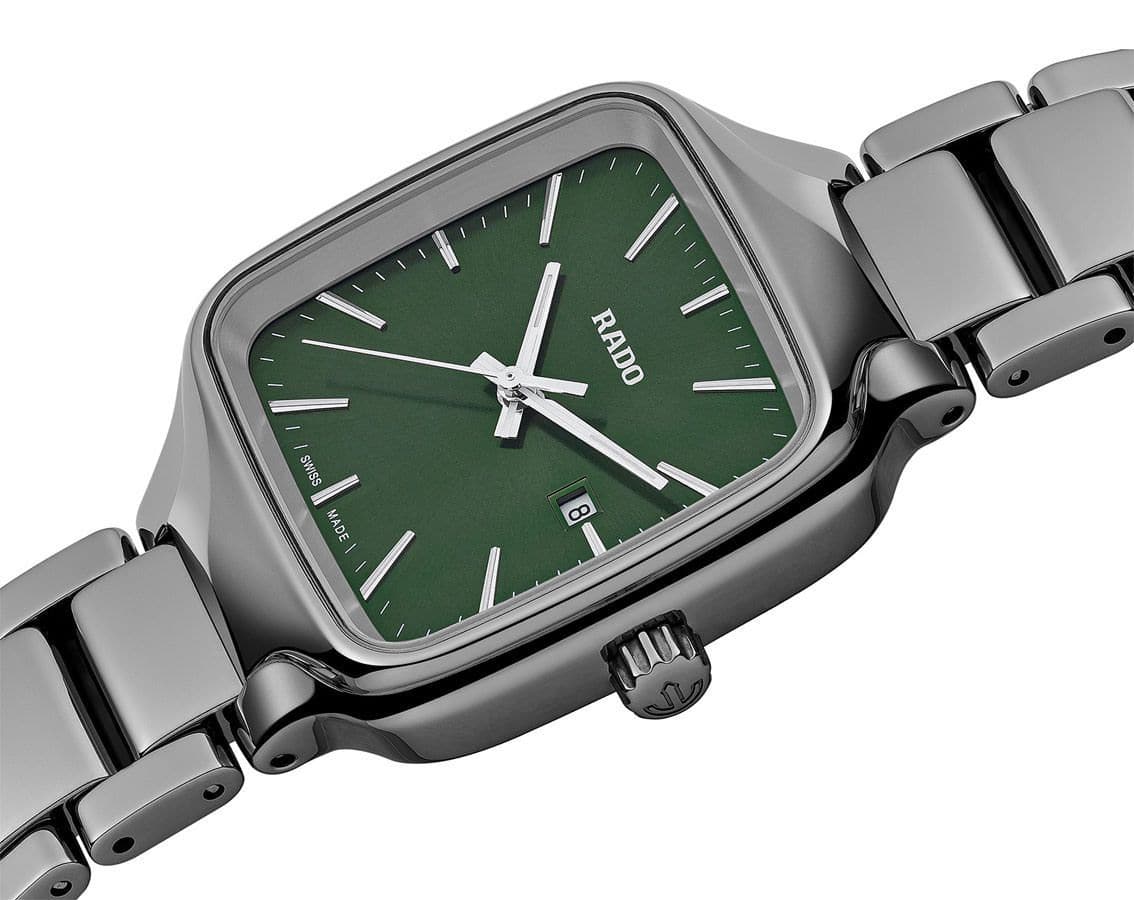 Rado True Square Diamonds Green Dial Women Watch - Kamal Watch Company