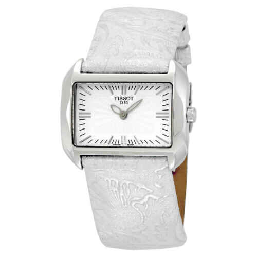 TISSOTT-Wave White Dial Silver Leather Ladies Watch T023.309.16.031.02