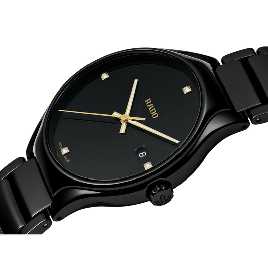 Rado True Black Dial Black Ceramic Watch For Men's - Kamal Watch Company