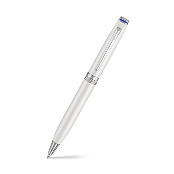 LAPIS BARD Contemporary Special Edition Ballpoint Pen - Pearl with Chrome Trim WP22908 - Kamal Watch Company